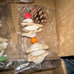 Natural Pinecone and Shell Hanging Decor